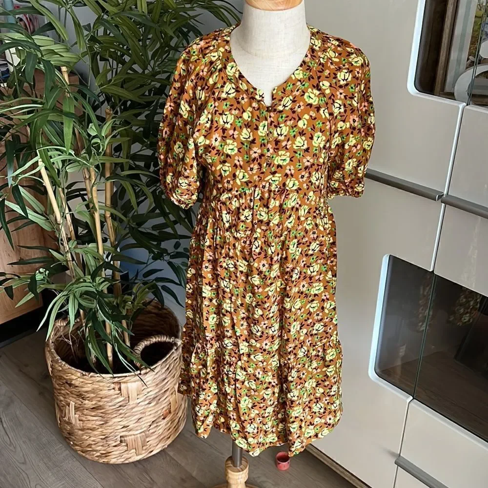 ZARA Kids | Ocher | FLORAL DRESS